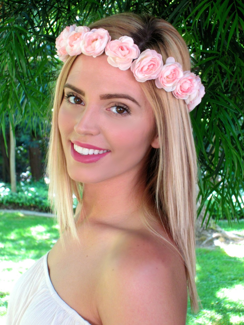 Female model photo shoot of BreeonaCox in https://www.etsy.com/listing/276949362/red-floral-crown-red-flower-crown-red