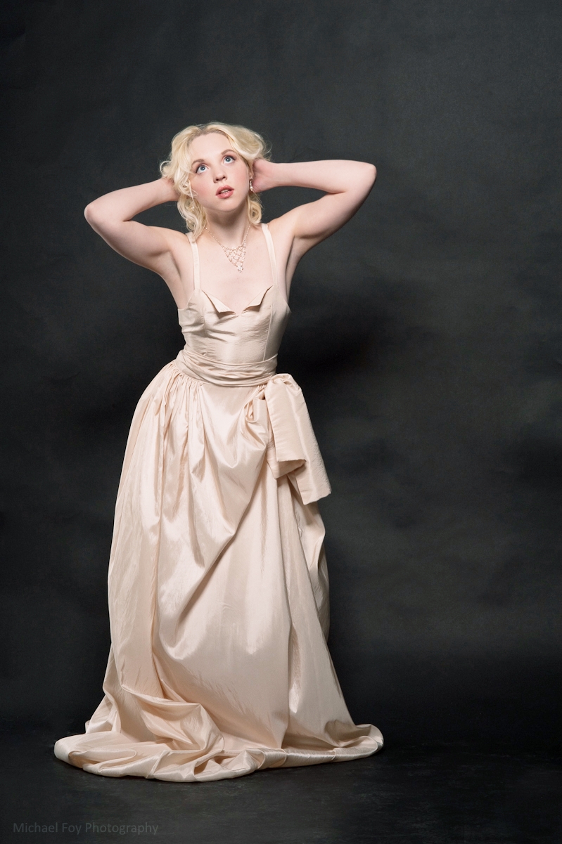 Female model photo shoot of RinaLo, clothing designed by Helene Hawthorne