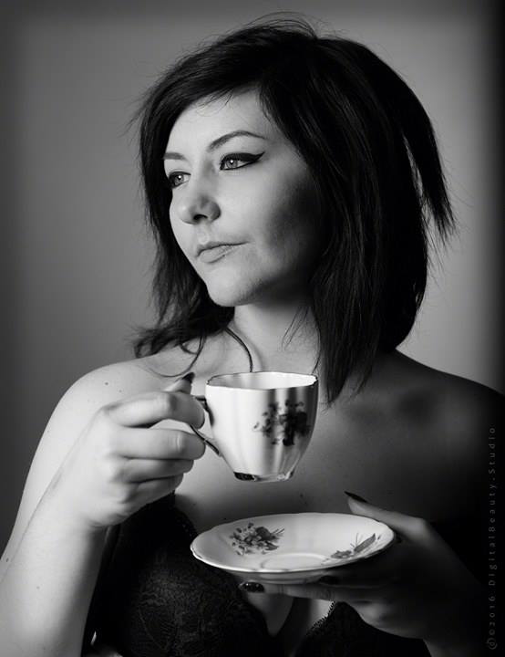 Female model photo shoot of Morrigan Scarlett in Embrum, Ontario