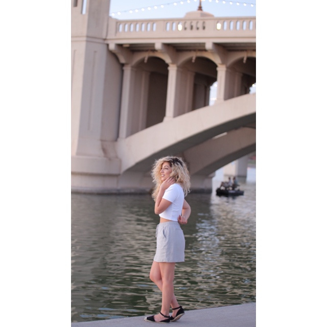 Female model photo shoot of Juliethomasian in Tempe Town Lake, Arizona