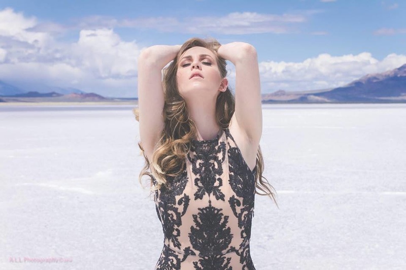 Female model photo shoot of jessicalake in Bonneville Salt Flats
