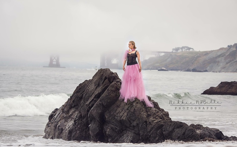 Female model photo shoot of Nikki Belle Photography in China Beach, San Francisco, California