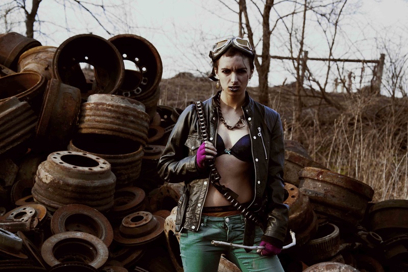 Female model photo shoot of Post-modern-trash-bro