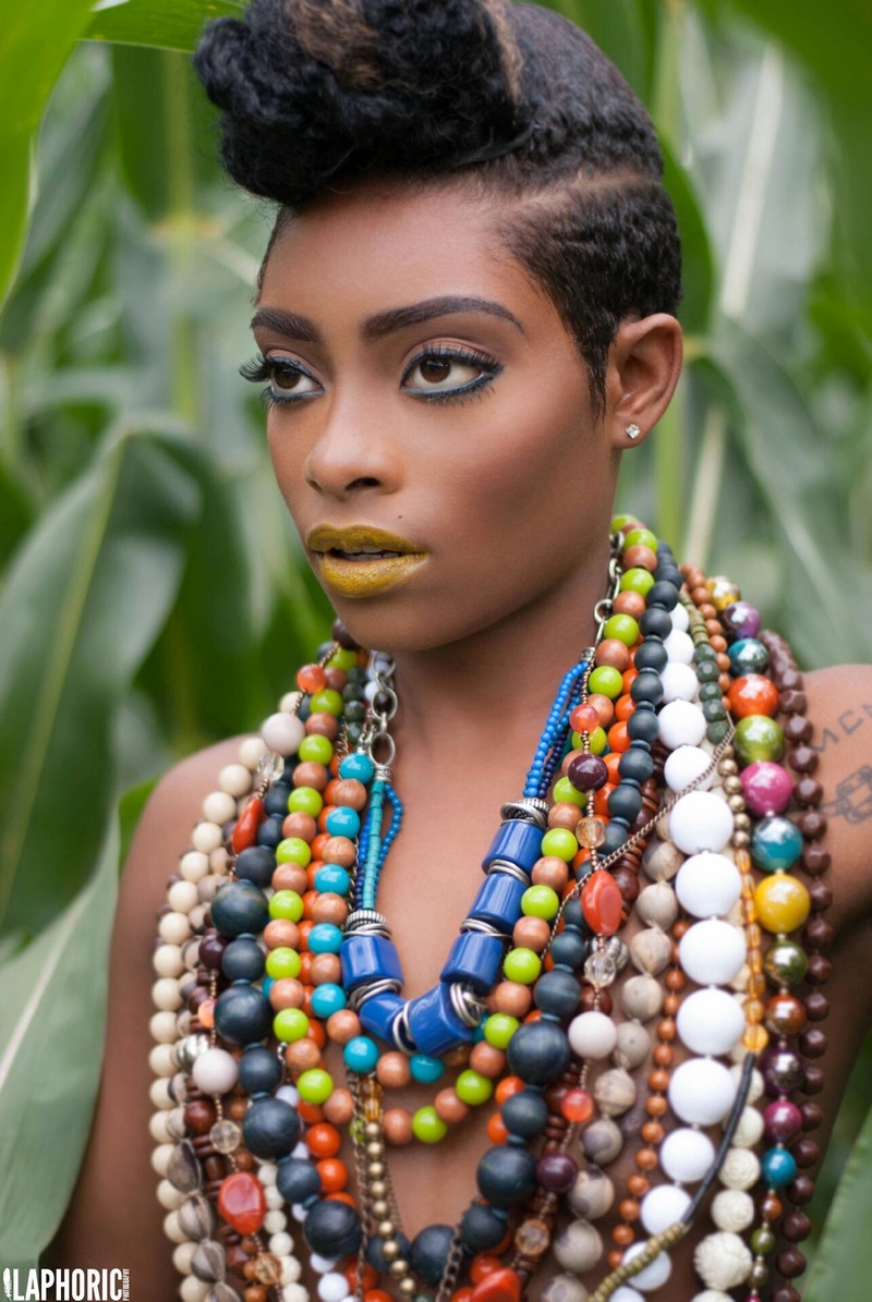 Female model photo shoot of AYEshiaa in Maryland Corn Field