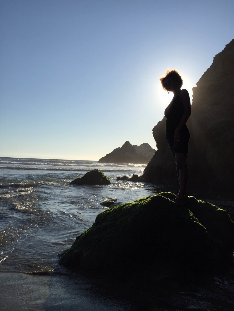 Female model photo shoot of AstQueenMADivineLite in ocean beach sf, ca