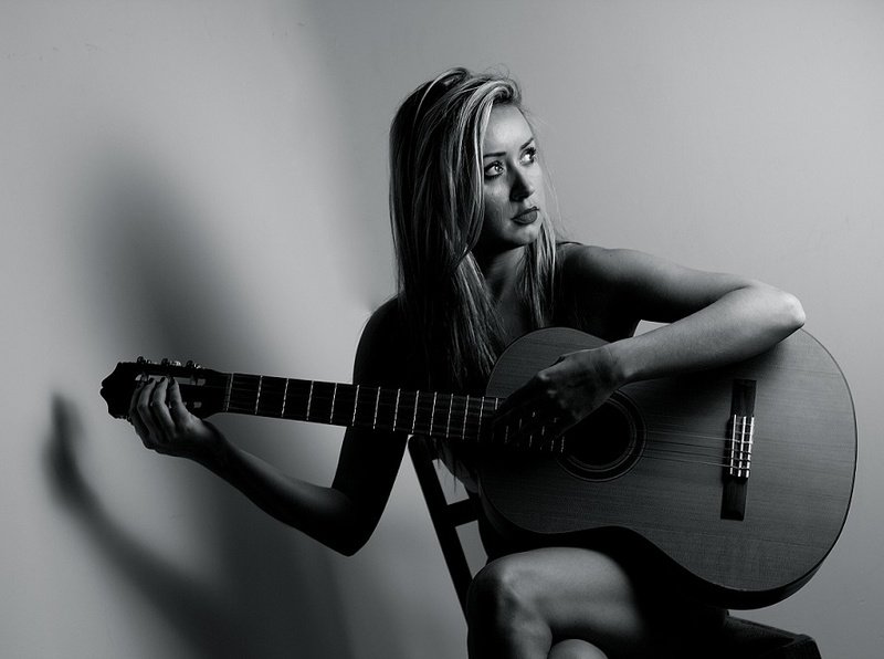 Female model photo shoot of MariyaP in Guitar