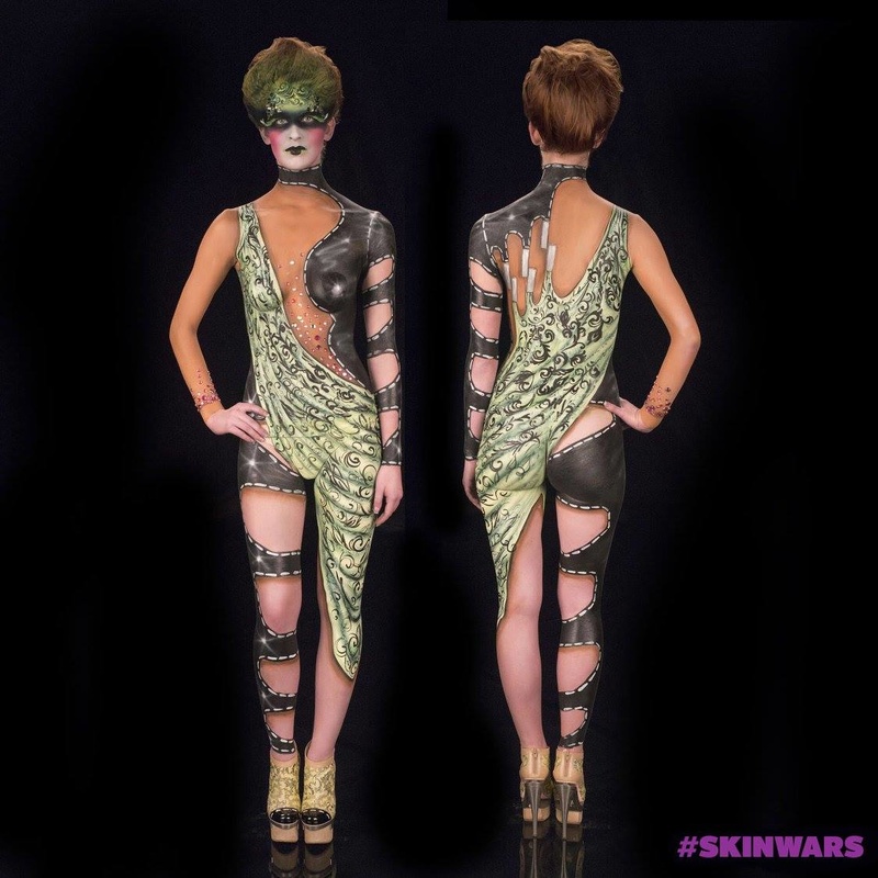Female model photo shoot of Body Masterpiece  in Skin Wars