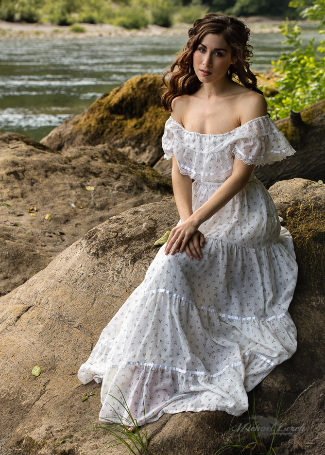Female model photo shoot of Floofie in Sandy River, OR, art by Michael Lerch