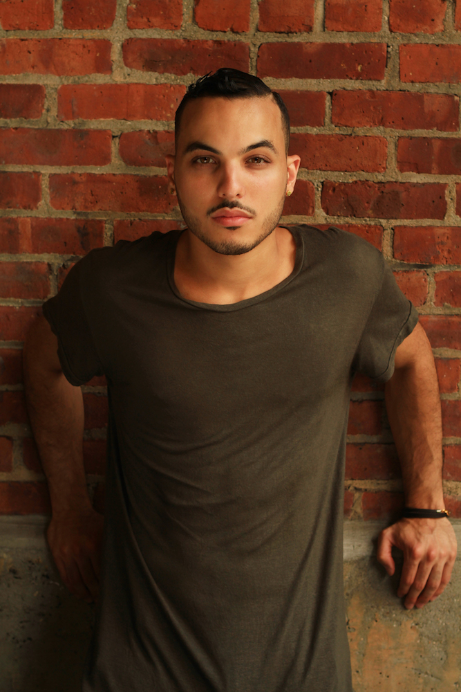 Male model photo shoot of Gabe Serrano in NYC Highline Park