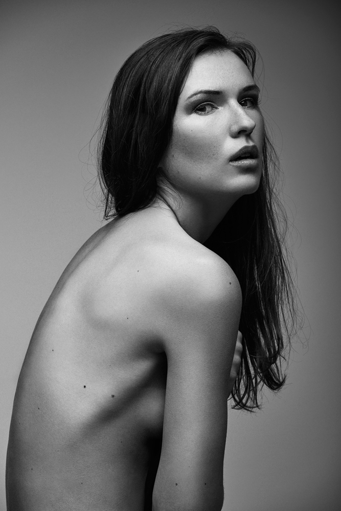 Female model photo shoot of Diviana in Copenhagen workshop