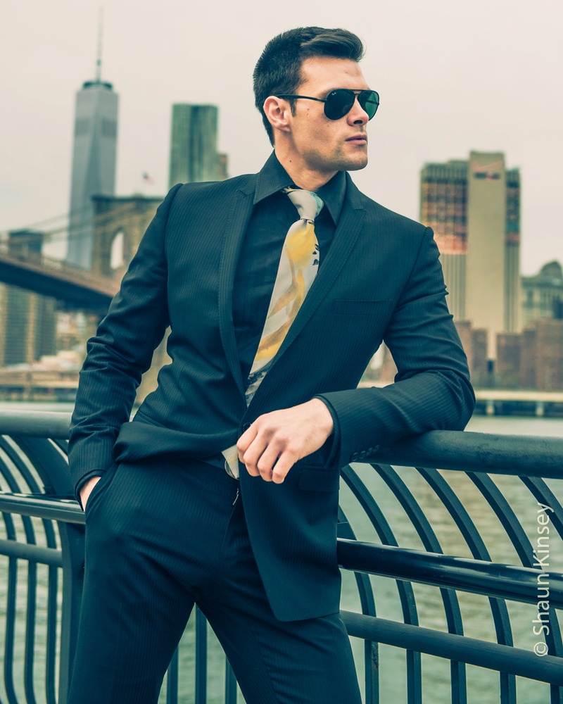 Male model photo shoot of Shaun Kinsey in Brooklyn Bridge Park, NY