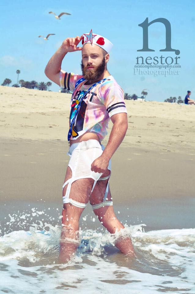 Male model photo shoot of Baby Bear in Santa Monica Beach