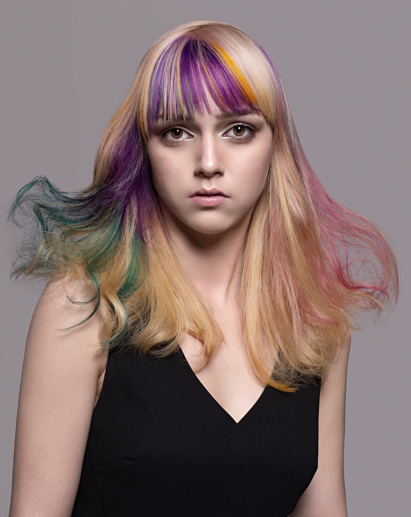 Female model photo shoot of LouellaDueck in Goldwell Hair Competition