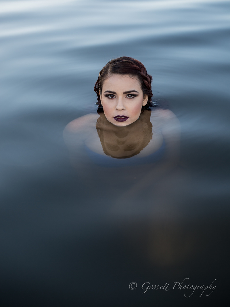 Female model photo shoot of Gossett Photography in Willow Creek, makeup by Juliette Blair Makeup
