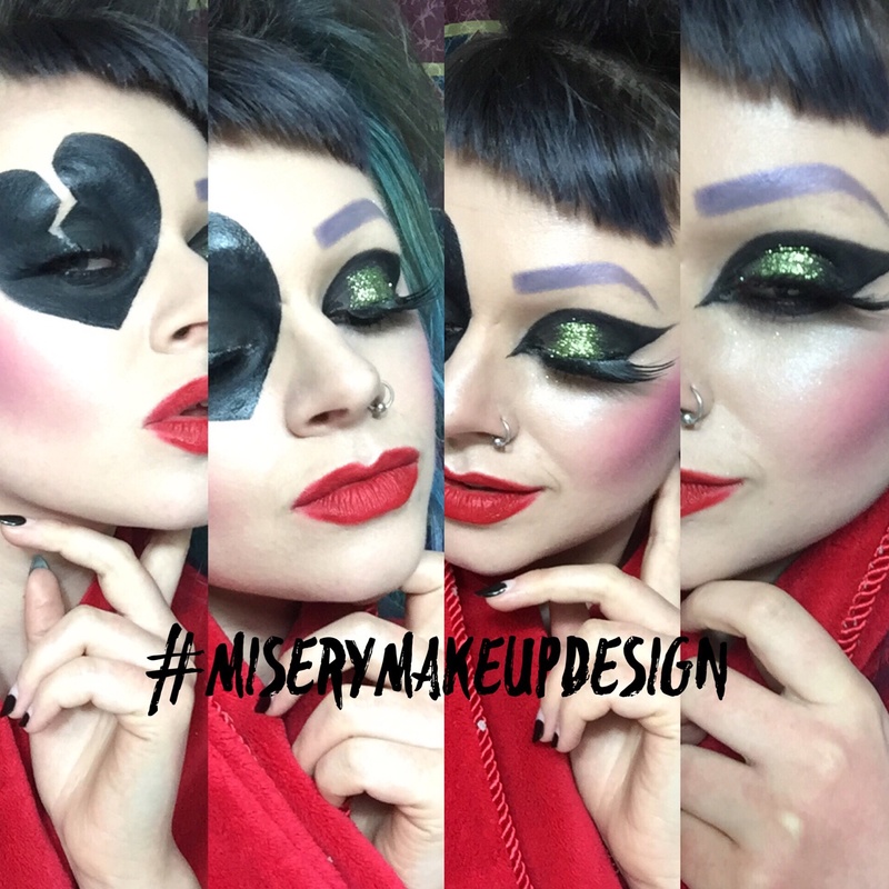 Female model photo shoot of Misery Makeup Design