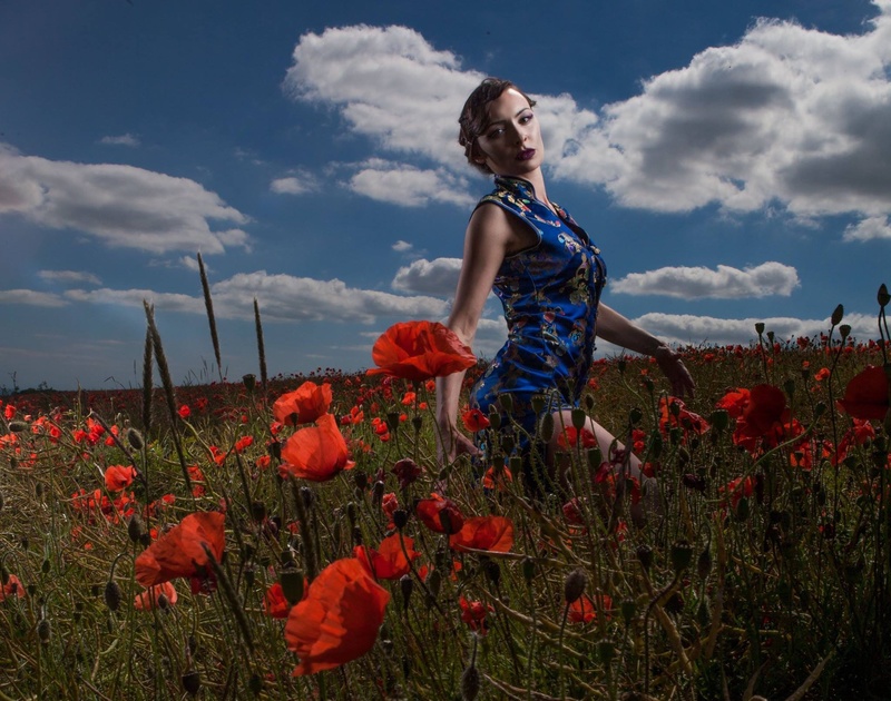 Female model photo shoot of Ishti in Ditching poppyfield brighton