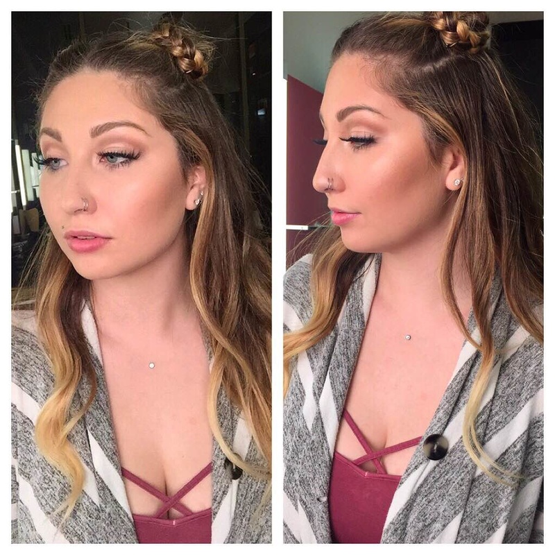 Female model photo shoot of kateaglaia in blush school of makeup San Francisco