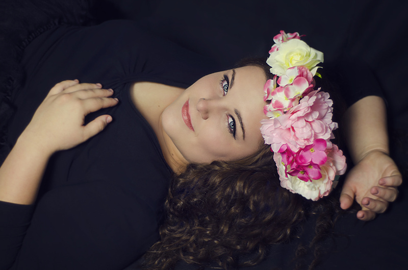 Female model photo shoot of Imogen Rose Portraiture in Home Studio