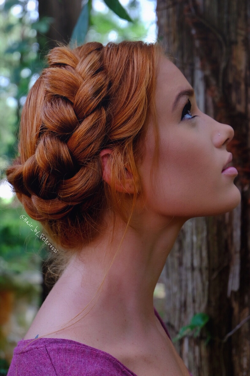 Female model photo shoot of Hair by Pelerossi