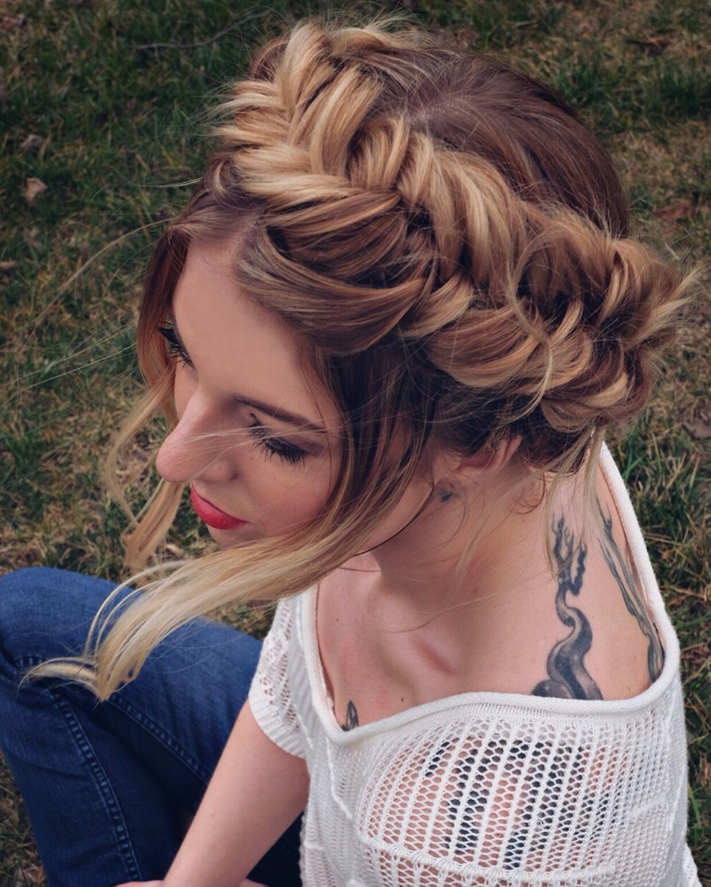 Female model photo shoot of Hair by Pelerossi