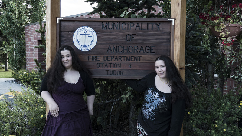 Female model photo shoot of Searean Moon, Wolfe 1 and EternalValentina in Fire Station 4 Anchorage