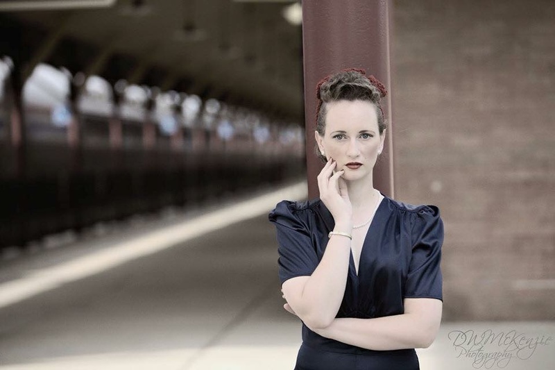 Female model photo shoot of VirginiaVarnado by Hburg photographer  in Hattiesburg Train Depot