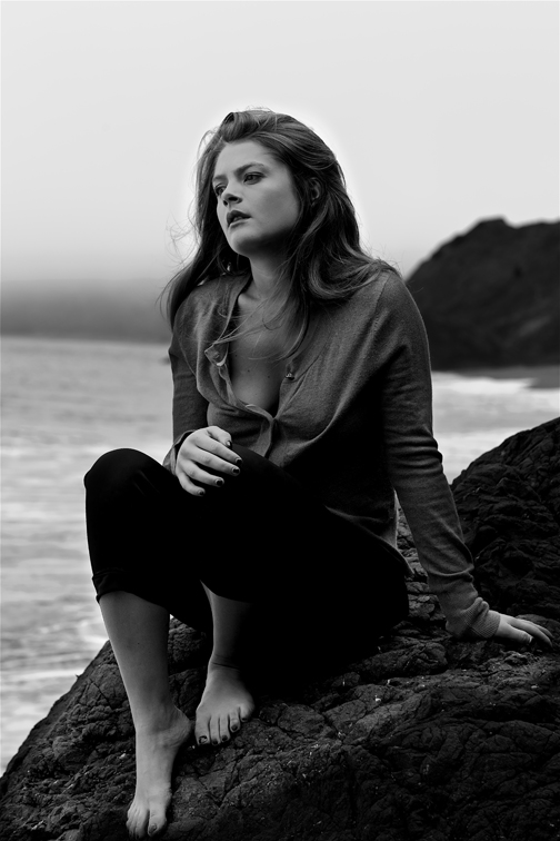 Female model photo shoot of JanetDammit in China Beach, SF