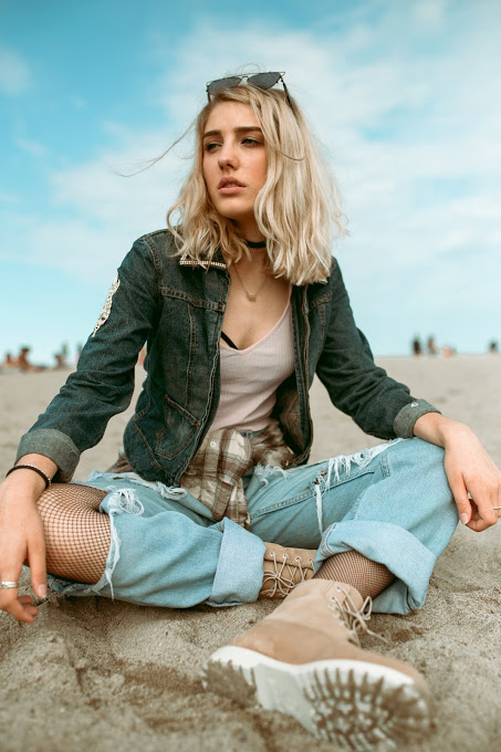 Female model photo shoot of Katya B in Woodbine Beach
