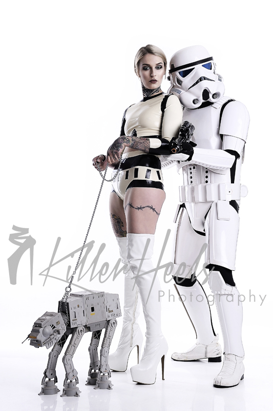 Male and Female model photo shoot of KillerHeelsPhotography and RareMadame