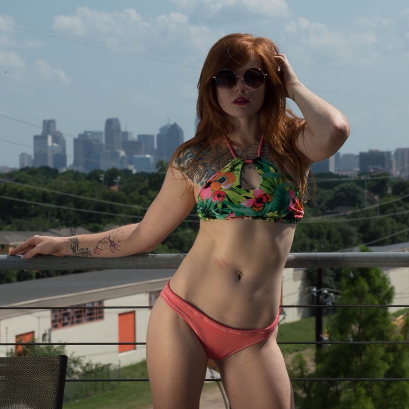Female model photo shoot of SOBO Swim in Dallas, TX