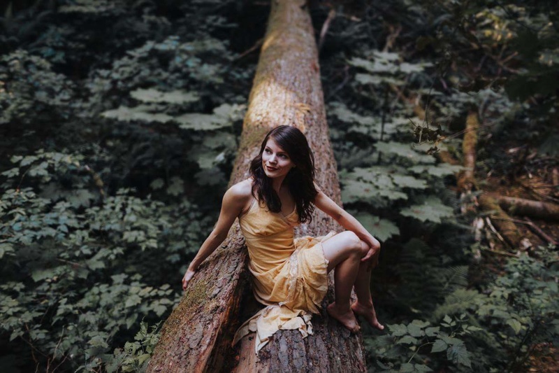 Female model photo shoot of Zoe Moon B in Shoqualmie Falls, WA