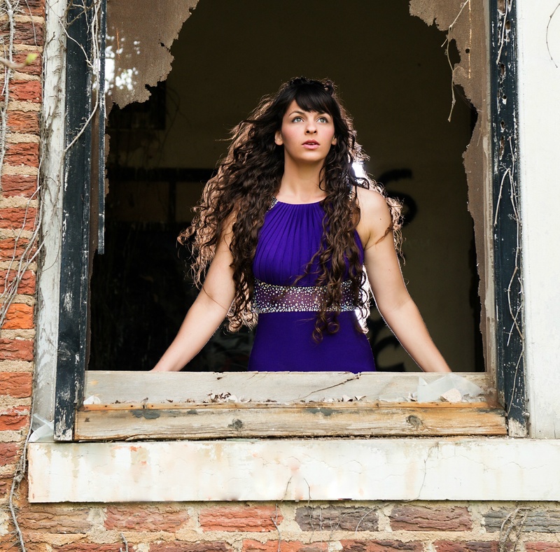 Female model photo shoot of rachaelmesser by Rojo Photography in Abandoned School