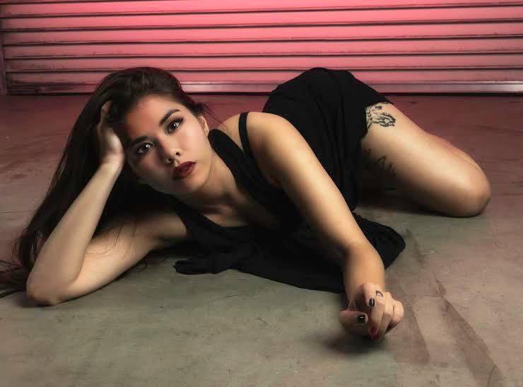 Female model photo shoot of Flint in Lumino Studios
