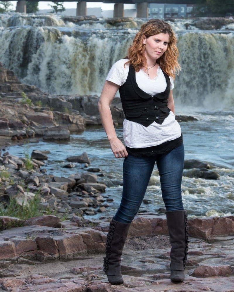 Female model photo shoot of missymouse9000 in Falls Park, Sioux Falls, SD