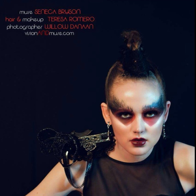 Female model photo shoot of Teresa Romero Artistry