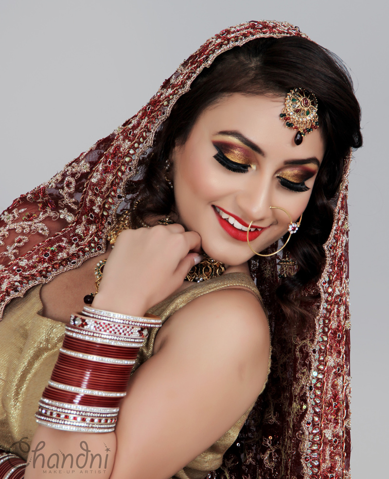 Female model photo shoot of Chandni makeup artist in New delhi , India