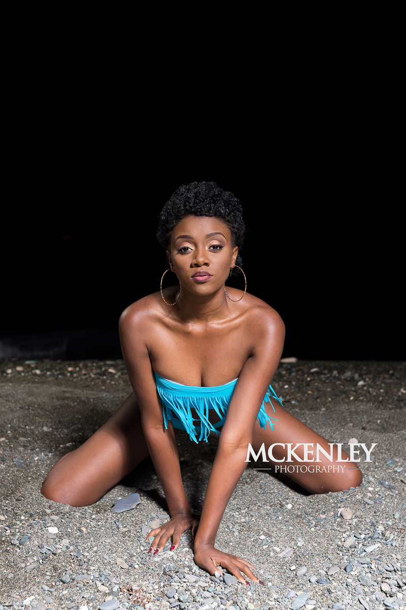Female model photo shoot of smallshauna by Andrew McKenley in Bob Marley Beach