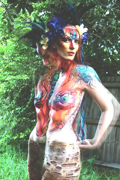 Female model photo shoot of Mythical Ink Blots