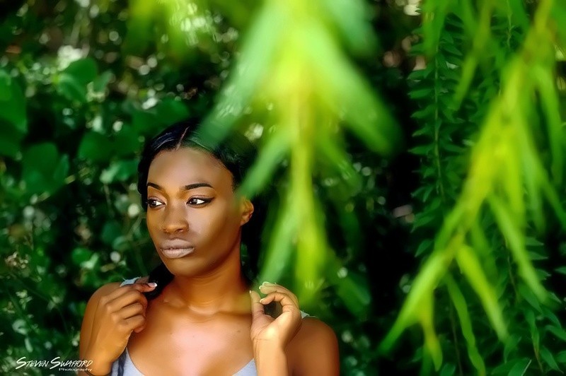 Female model photo shoot of nyia_evans in jungle goddess