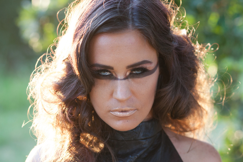 Female model photo shoot of Juliette Blair Makeup in Sacramento, Cali