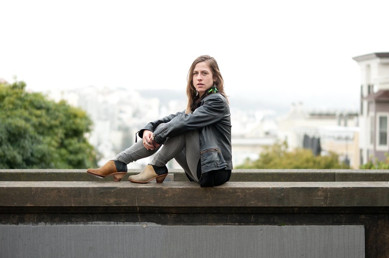 Female model photo shoot of LumenSirena in Vallejo Steps, San Francisco, California