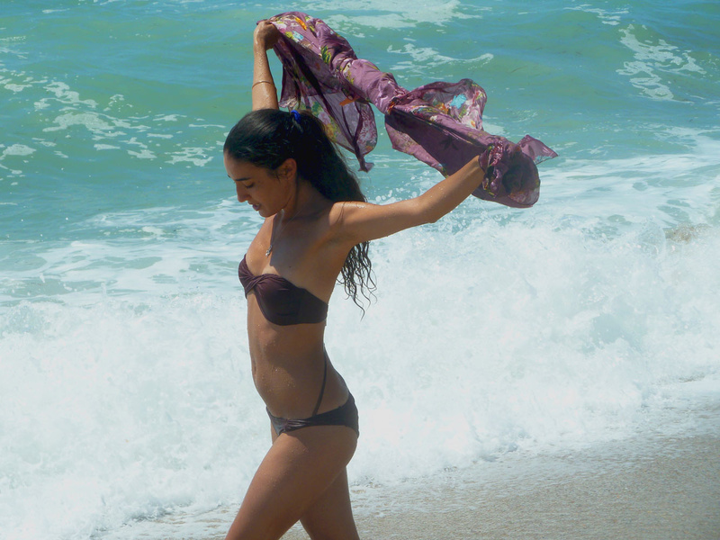 Female model photo shoot of Majdaya in Sagone, corsica