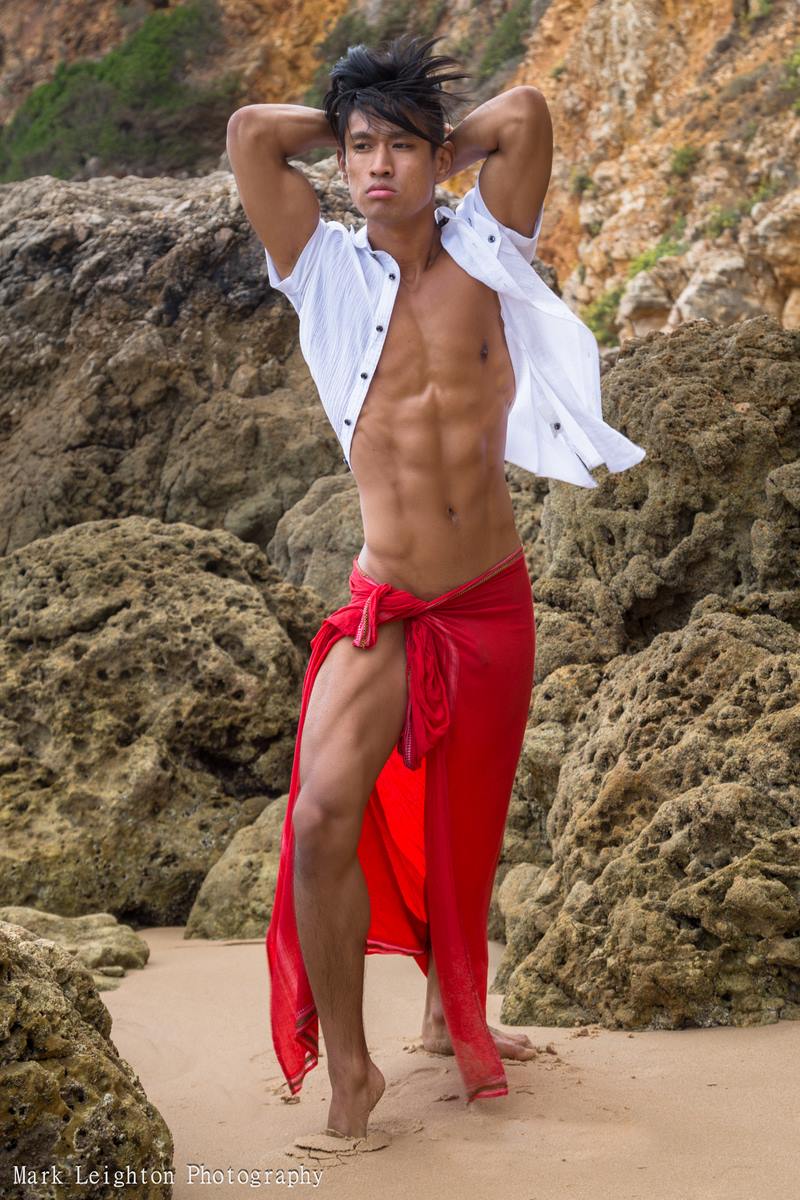 Male model photo shoot of HenryLim by Mark Leighton in Algarve Portugal