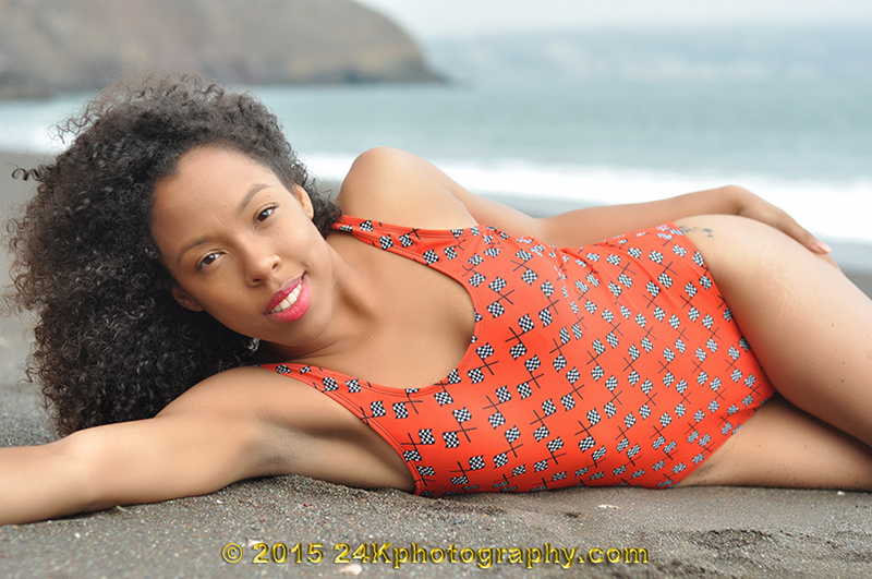 Male and Female model photo shoot of 24KPhotography and Jessy_Monroe in Black Sand Beach