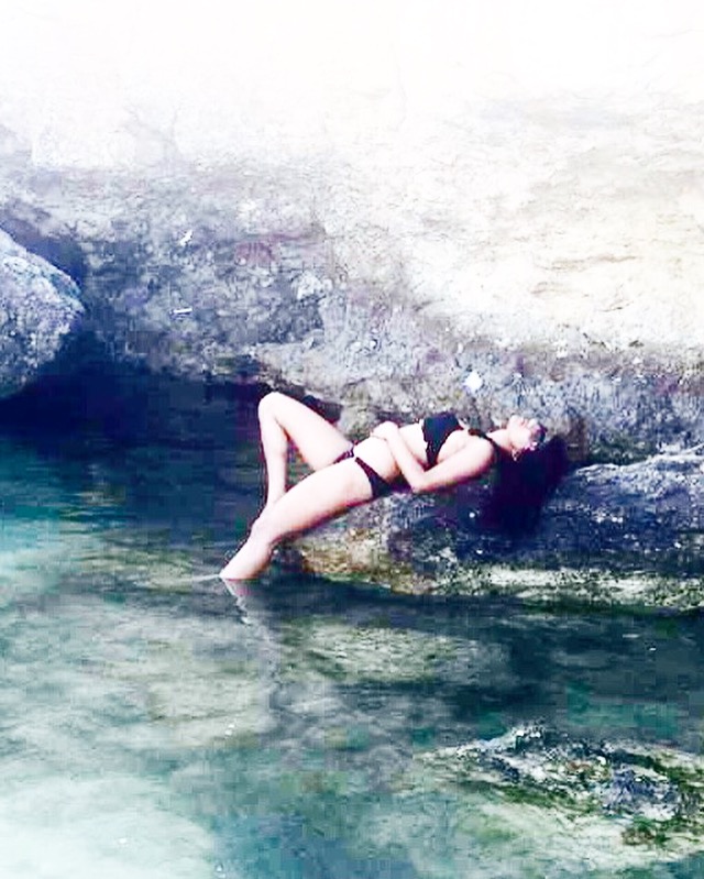 Female model photo shoot of Nina Minnie in Commino, Maltese Islands