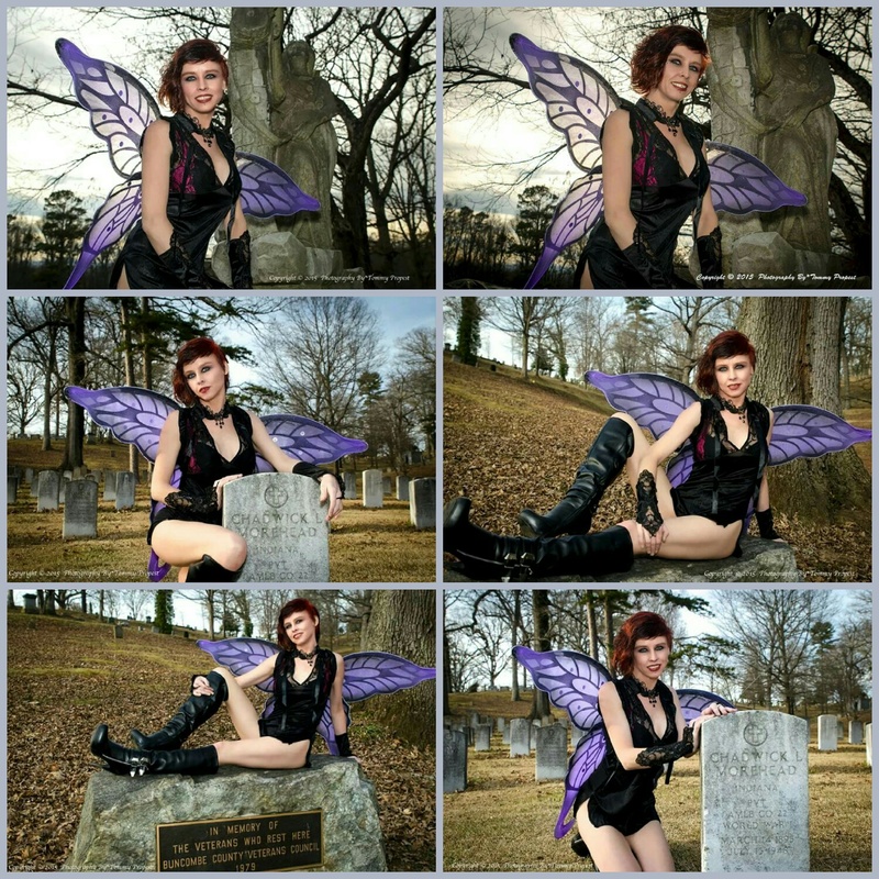 Female model photo shoot of SouthernBelle73 by Tommy Propest in Riverside Cemetery Asheville NC