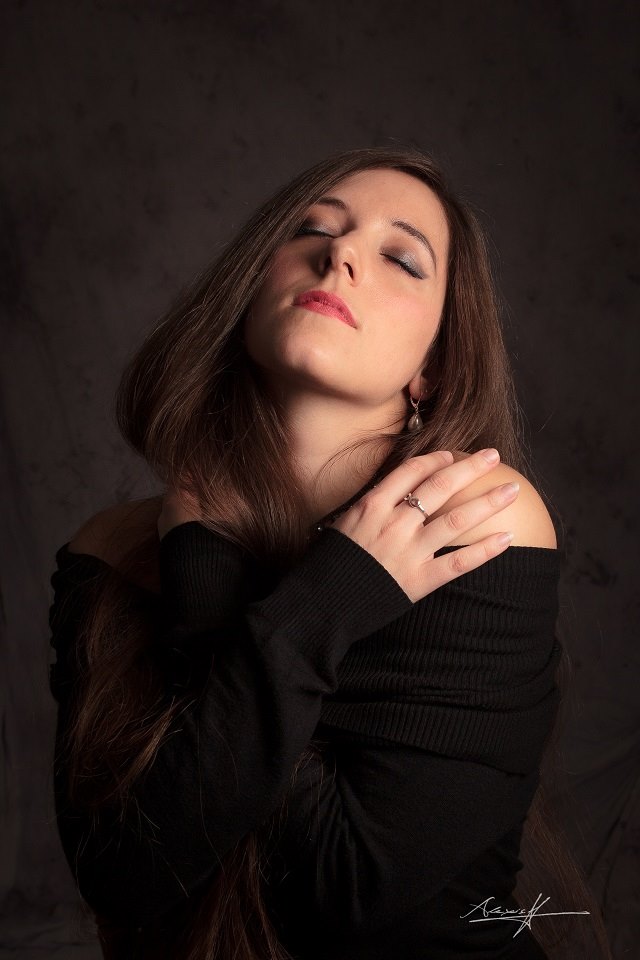 Female model photo shoot of Karine D by Alexiel