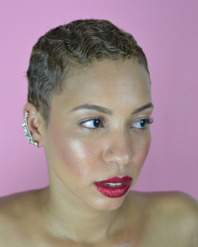 Female model photo shoot of the makeup artivist