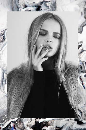 Female model photo shoot of Nastya Siten in Black and White test Shot