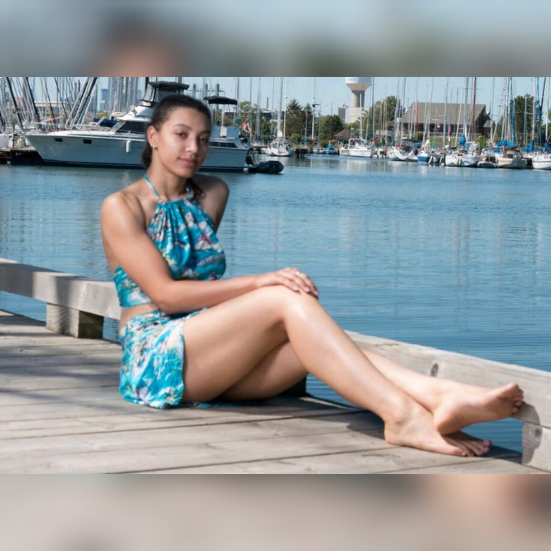 Female model photo shoot of Forever Mellow  in Woodbine Beach